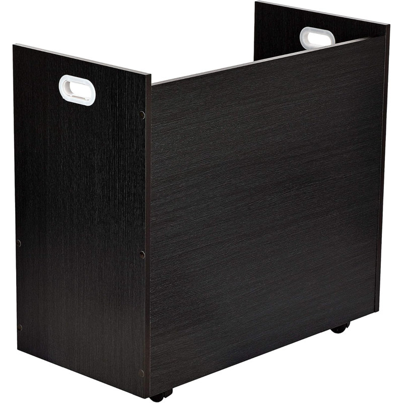 Adiroffice 21-Slot Mobile Rolling Wood Blueprint Roll File Large Document Organizer, Black