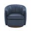 Fauteuil demi-tonneau pivotant en cuir Modern Geniue-1341155220