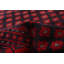 Tapis unique bleu marine / rouge 3 pi 5 po x 6 pi 4 po années 1990