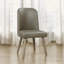 Ensemble de 2 chaises d'appoint Waylon en cuir synthétique gris et finition chêne gris