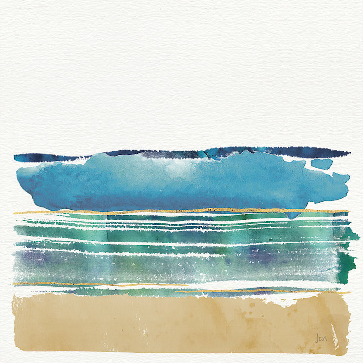 «By the Sea III», impression sur toile tendue, H 12 po x l 12 po x P 1,5 po, Toile tendue, Pas de tapis