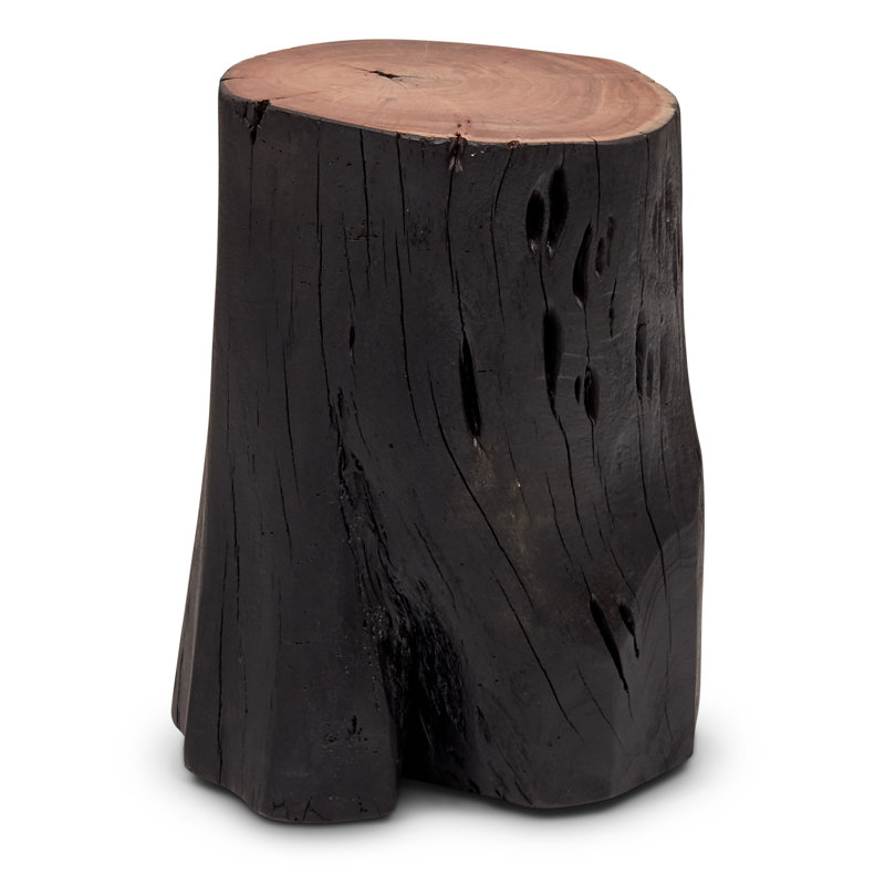 Solid Wood Stump, Ebonized