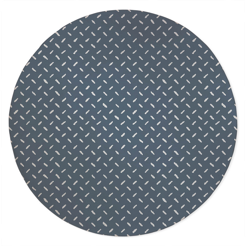 Kat Non-Slip Outdoor Rug, Round 5'