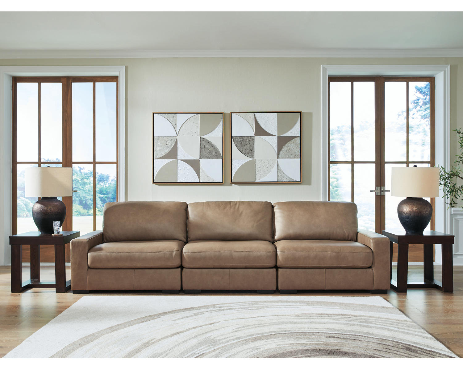 Aberdeen 3-Piece Modular Sofa, Brown
