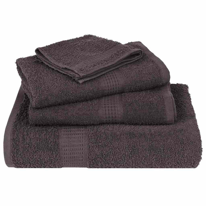 Besek 100% Cotton Bath Towels, Anthracite, 30 x 30 cm, 50