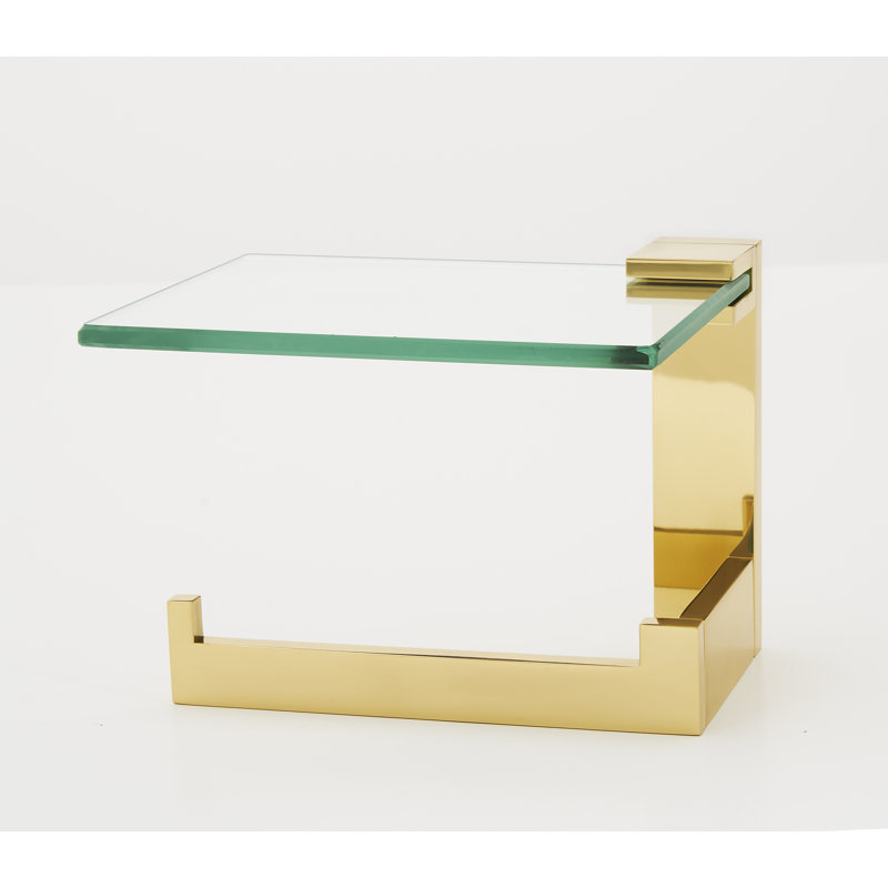 Linear TISSUE HOLDER, Polished Brass
