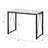 Rectangular Writing Desk With Metal Base, Antique White And Black