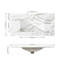 Ancillary 3-Hole 36 in. W x 18.25 in. D Classic Contemporary Rectangular Glossy Ceramic Single Sink Basin Bathroom Vanity Top, White Marble Effect-105702774