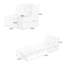 Canapé-lit modulaire en velours blanc crème avec rangement-1065575931