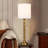 30.5" Buffet Lamps Set Of 2 For Living Room, Buffet Lamps For Dining Room, Gold Lamps Set Of 2 For Credenza, Modern Buffet Lamps Set Of 2 Tall Skinny, Gold Bamboo Candlestick Lamps For Bedroom