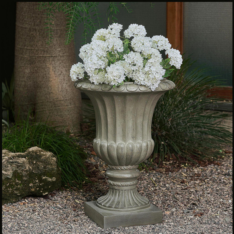 Urne de jardin pour l'extérieur, gris, H 26,25 po x l 18,75 po x P 18,75 po, Gris