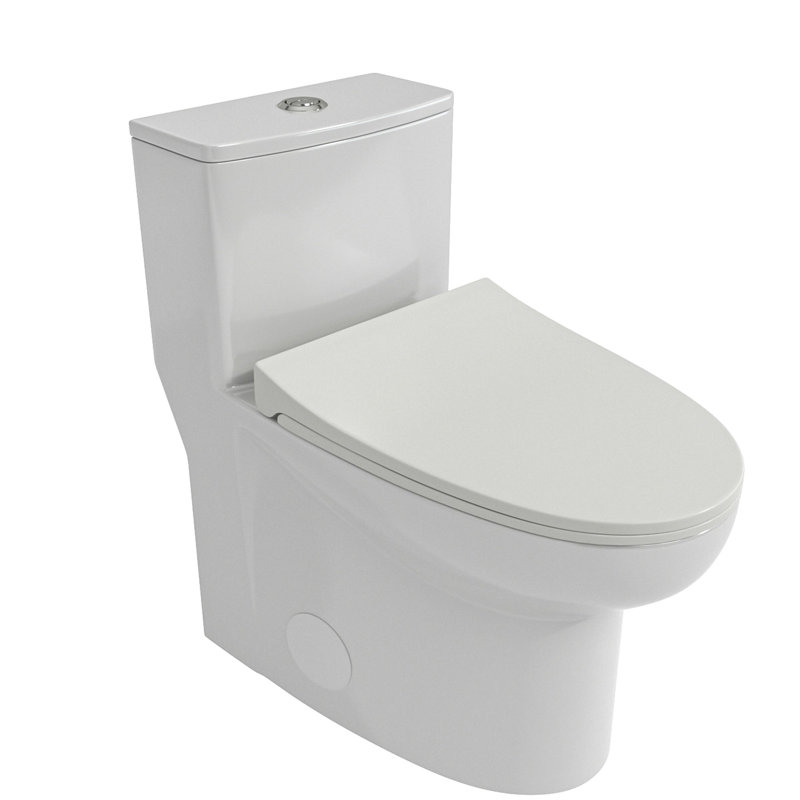 Toilette en céramique avec double chasse d'eau et siège confortable avec couvercle de chasse d'eau efficace