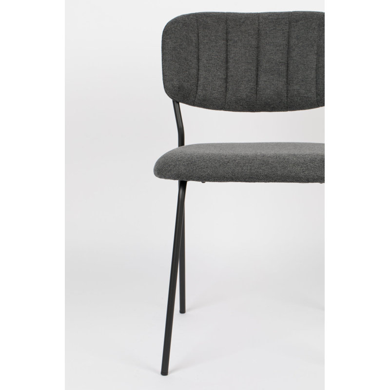 Jolien Upholstered Dining Chair, Dark Gray