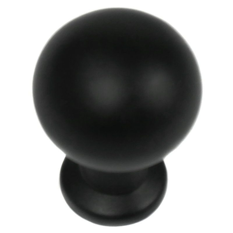 Poignée ronde de 7/8 po de diamètre, Noir mat