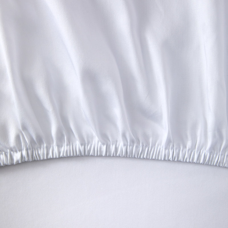 Triomphe Fitted Sheet, Twin Fitted Sheet, Blanc