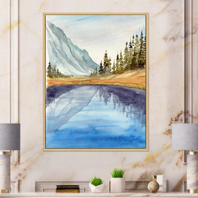 «Forest Lake With The Fir Trees», reproduction sur toile