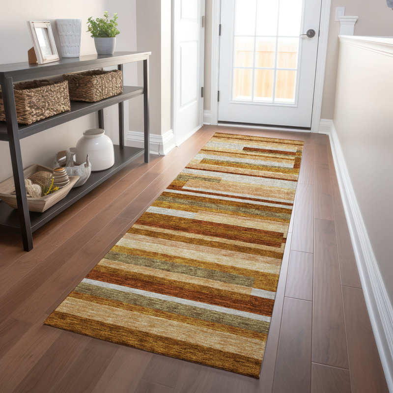 Premium Machine Washable Prisco Paprika Rug, Runner 2'3" x 7'6"