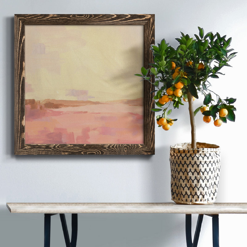 Salt Lake Sunrise II - Toile encadrée de qualité supérieure - prête à être accrochée, H 35,5 po x l 35,5 po x P 1,5 po, Noyer
