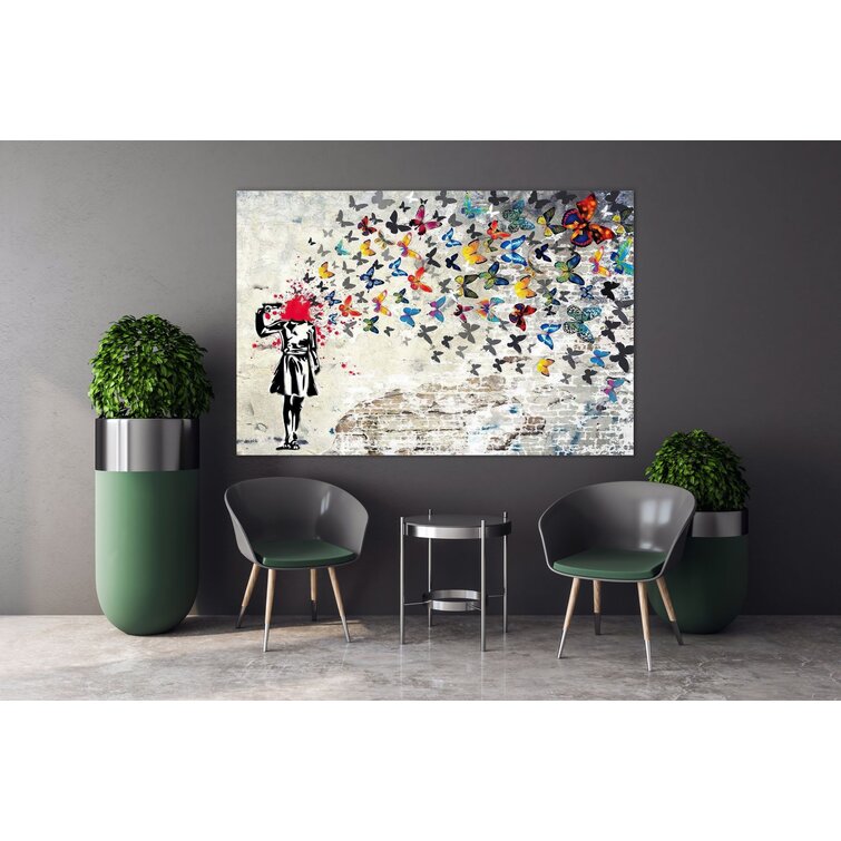 Butterfly Suicide Banksy Block Giant Wall Art Poster