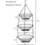 Panier à fruits en fil métallique avec rangement à trois niveaux, paniers d'organisation muraux pour la cuisine, la salle de bain, le placard, le jardin, sans installation de perforation