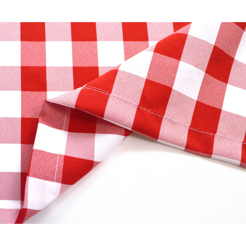 Rashara Plaid Tailored Window Valance, Red/White, 56" W x 14" L