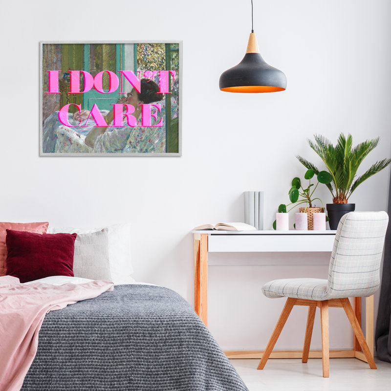 «I Don't Care over Classic», reproduction de giclée par Lil 'Rue, H 16 po x l 20 po, Estampe numérique Farmhouse