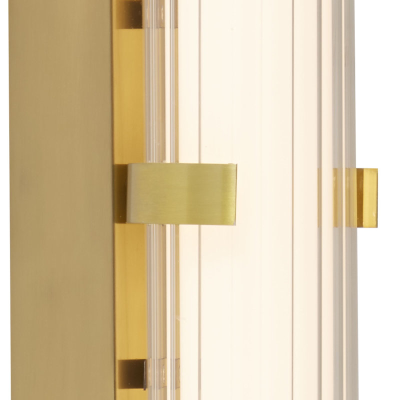 Kien Mild Steel LED Flush Mounted Sconce, Gold