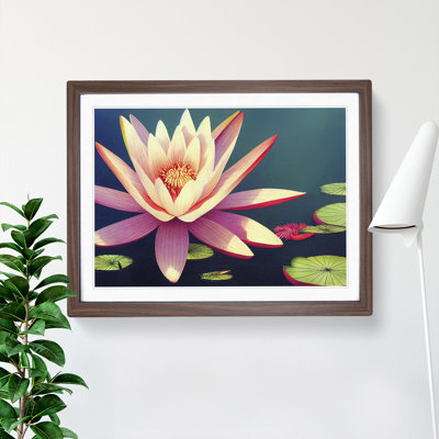 Spirited Water Lily Flower - Framed Print