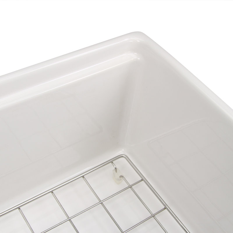 30'' L Farmhouse Single Basin Kitchen Sink, White