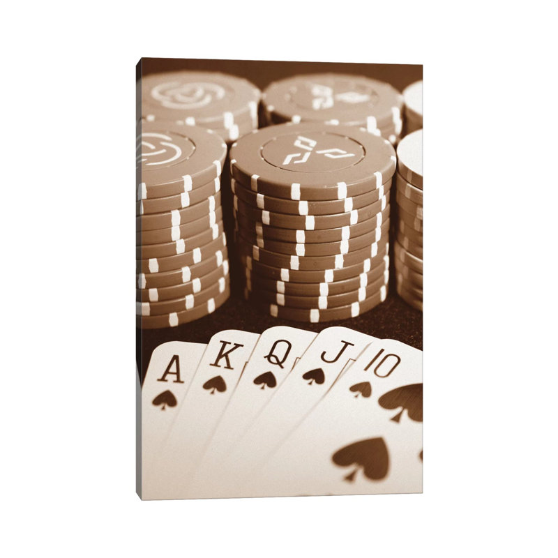 Poker by Boyce Watt - Wrapped Canvas Print, 20.32 cm H x 30.48 cm W