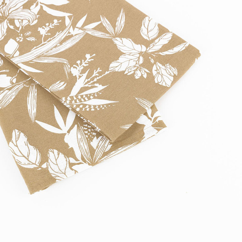 Ensemble de 2 serviettes à thé Bloomington, Taupe