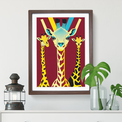 Three Giraffes - Framed Print