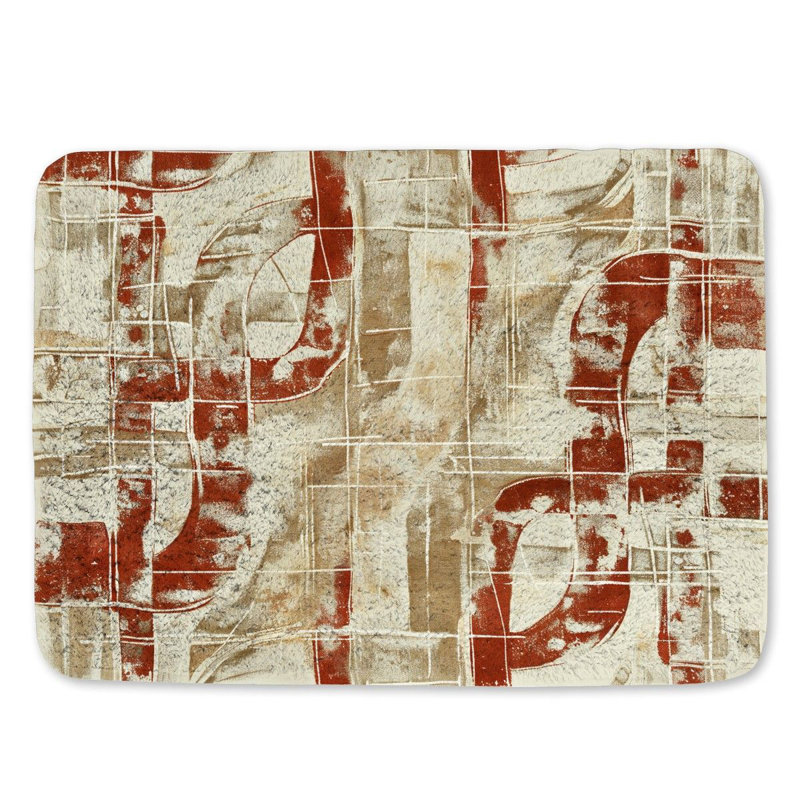 Elizza Microfiber / Microsuede Non-Slip Bath Mat, 21" W x 34" L