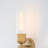 2-Light Ribbed Glass Wall Sconce