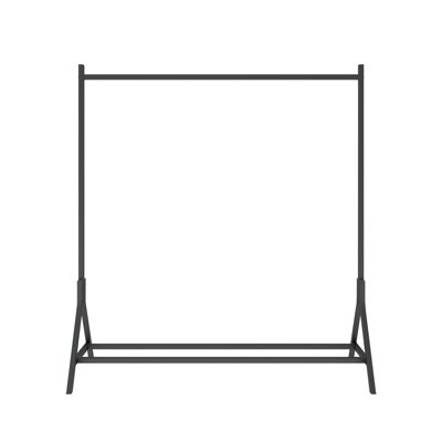  Support à vêtements noir autoportant, support à vêtements unipolaire rétro industriel avec rangement pour chaussures inférieur, assemblage facile pour le vestibule de la chambre à coucher