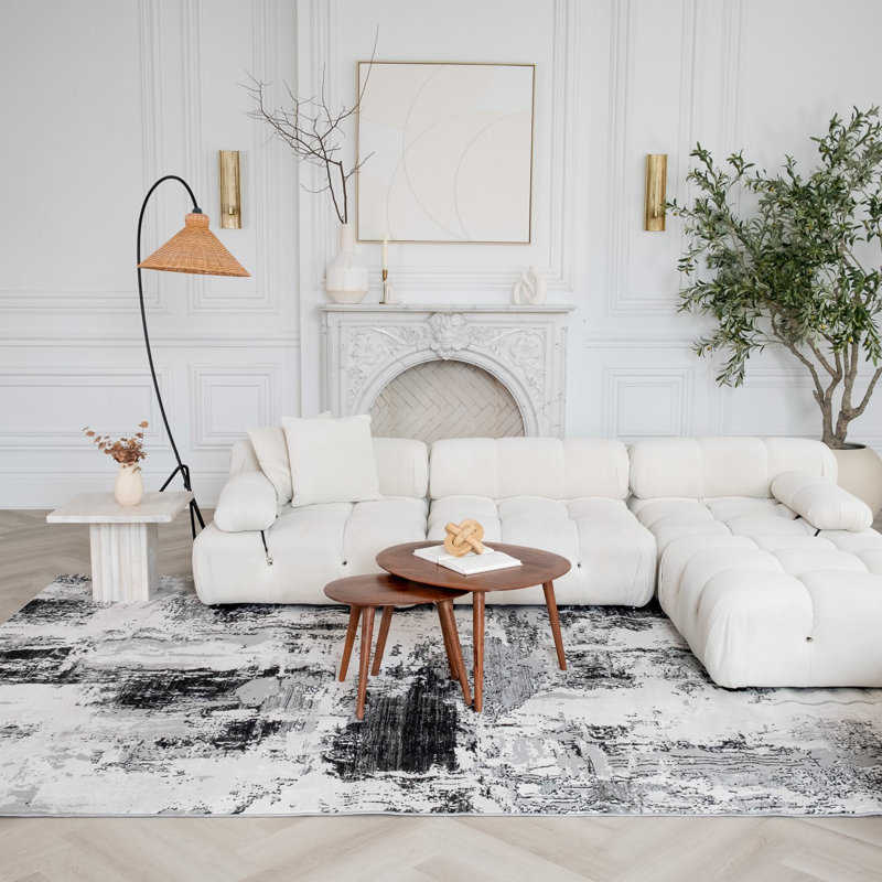 Tapis d'intérieur à motif de tapis Aneko, Rectangle 5 pi 3 po x 7 pi 7 po