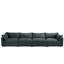 Très grand et large canapé 4 places gris chenille, conception structurelle unique, sièges de rangement escamotables, douceur au toucher, plusieurs options de couleurs pour le siège intérieur gris avec tiroir, enveloppé,-622630741