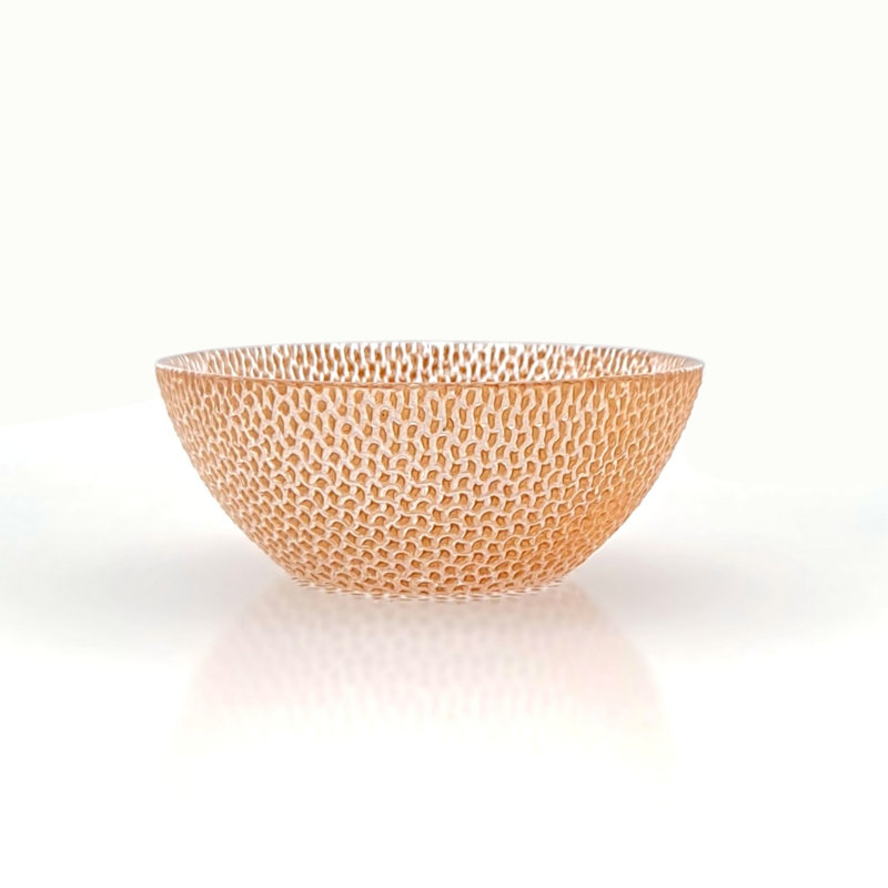 Bol latéral en verre doré Ocer, Rose Gold