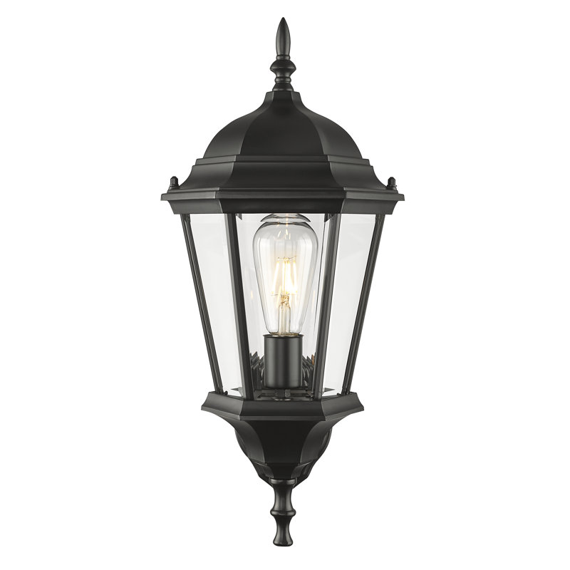 Howa Wall Light, Matte Black, Clear Beveled