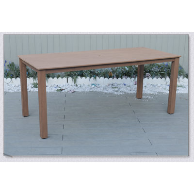 Wooden-Textured Imitation Wood Dining Table, Compact And Durable For Outdoor Picnics, 68.9 Inches