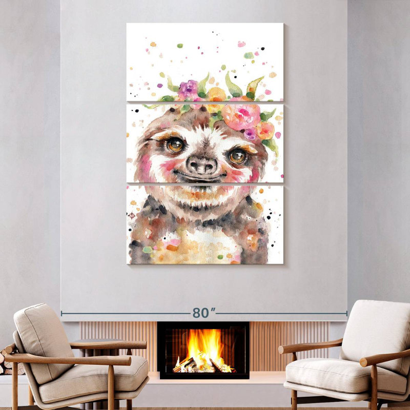 Brampt Little Sloth, 74" H x 48" W