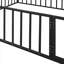 Base de lit pour lit d'enfant avec clôture et porte ouverte