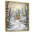 Toile avec cadre flottant or