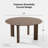 30“H Round Wood Dining Table Kitchen Table with 4 Legs-1933433821-1933433818