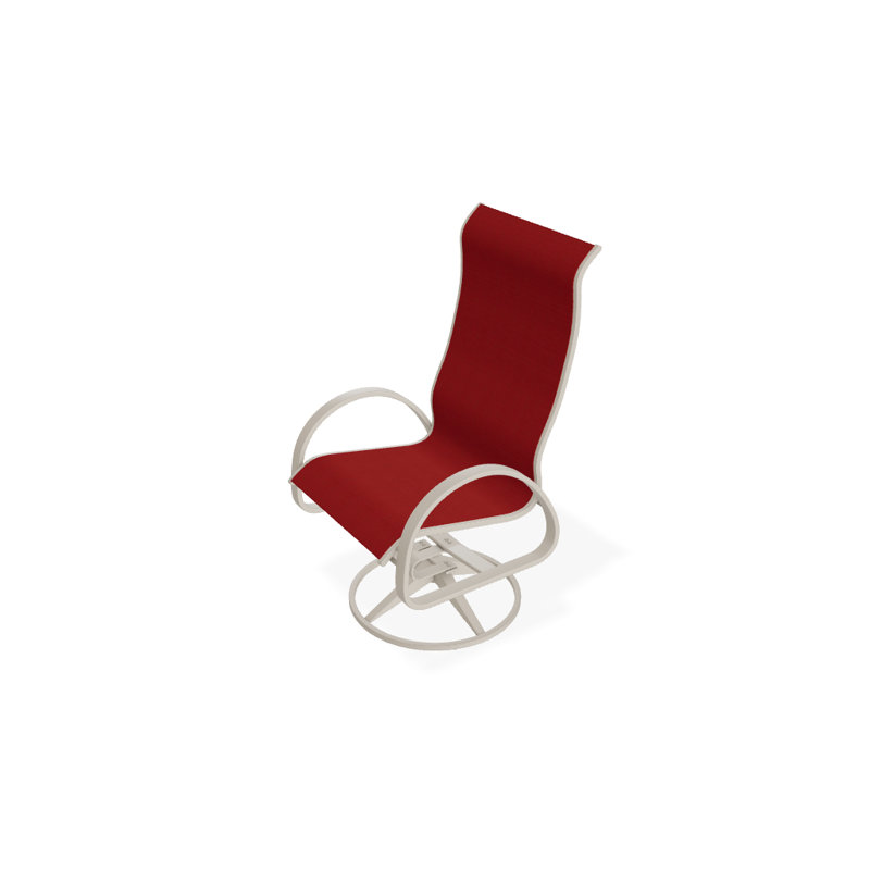 Fauteuil de patio pivotant Hiraku, Désert texturé, Rouge 1D Sunbrella®