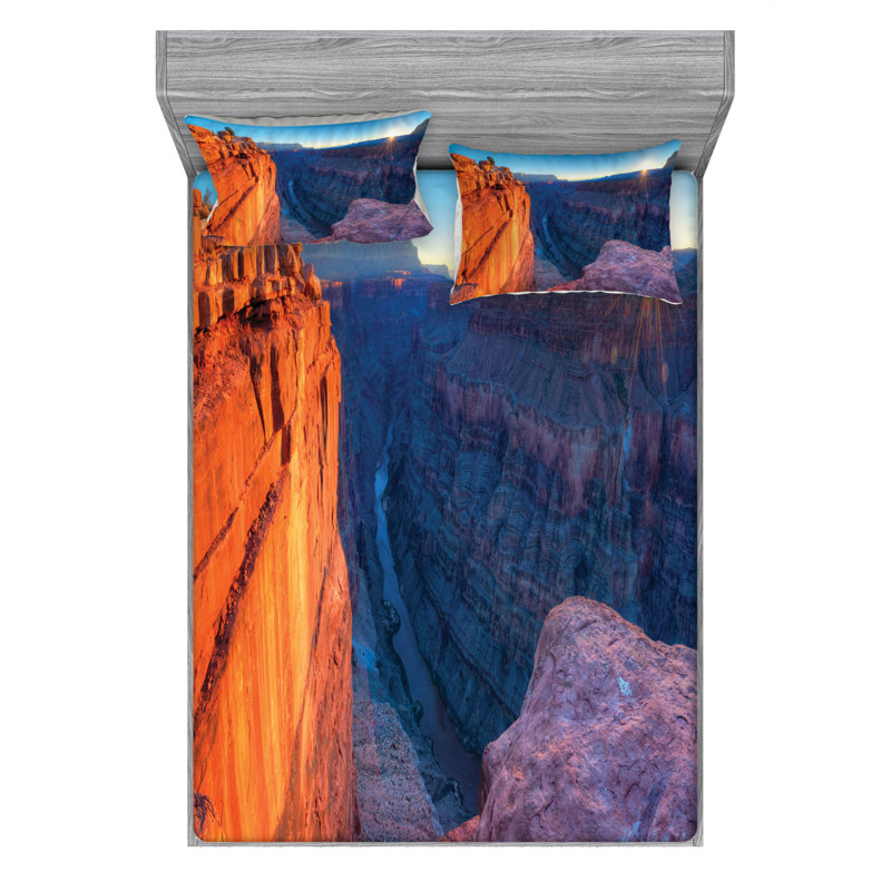 Microfiber Sheet Set, Queen Sheet Set with Fitted Sheet
