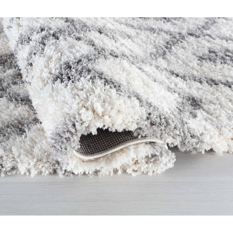 Temescal Geometric Shag Area Rug, Runner 60 x 220cm