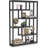 69.29" 6-Tier Industrial Black Etagere Bookcase