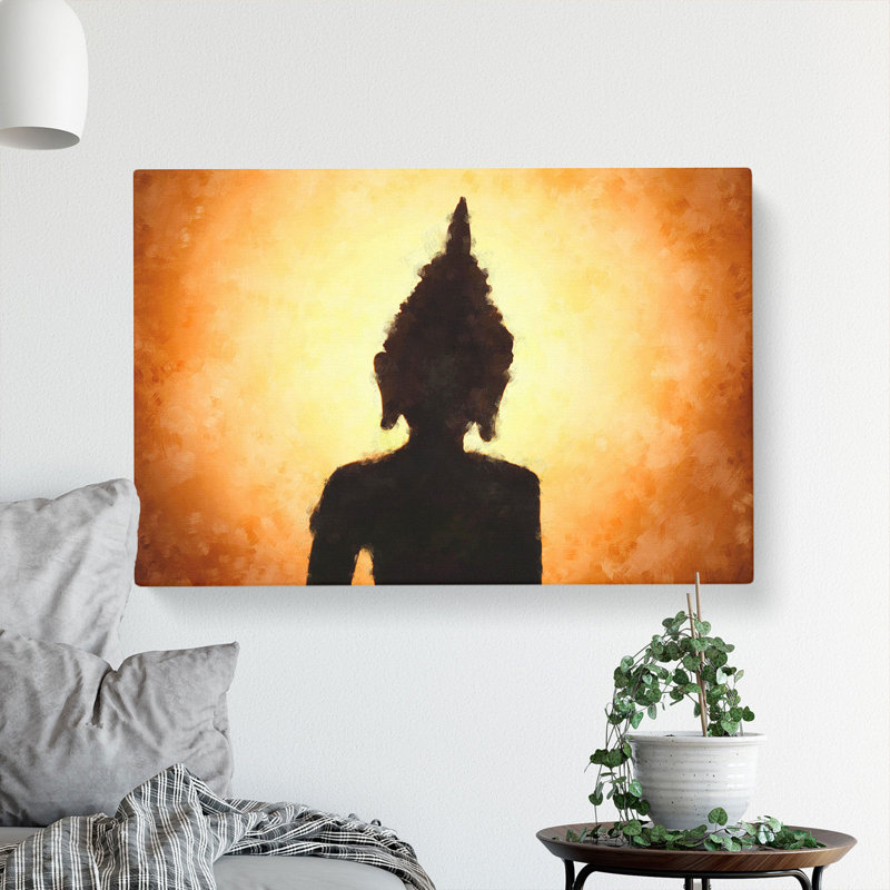 Buddha Statue Vol.4 - Wrapped Canvas, 40cm H x 60cm W x 3cm D