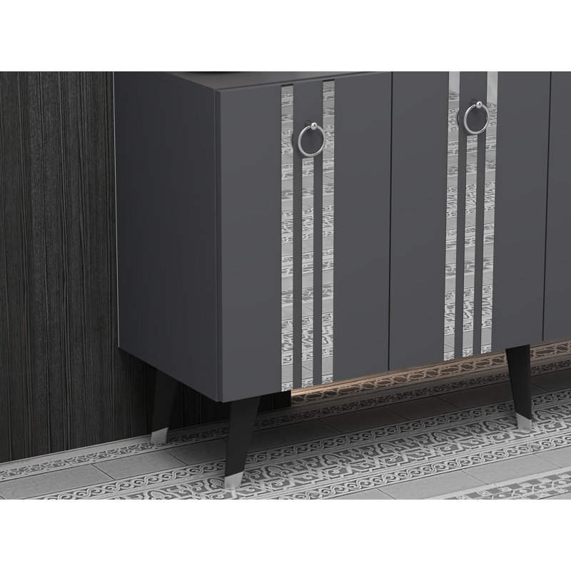 Jacobi 150cm Console Table, Grey/Silver